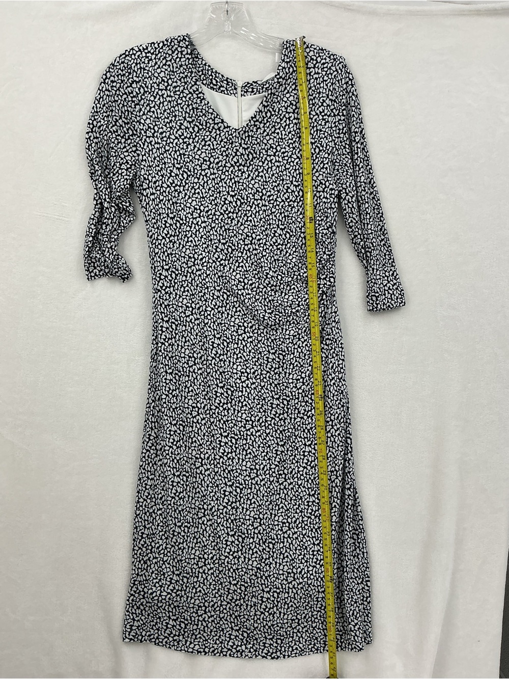 Boss Grey Printed V-Neck Midi Dress 1078 - Picture 5 of 6